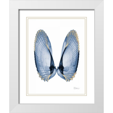 Golden Crusted Angel Wings White Modern Wood Framed Art Print with Double Matting by Koetsier, Albert