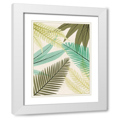 Mesozoic Timewarp 1 White Modern Wood Framed Art Print with Double Matting by Koetsier, Albert