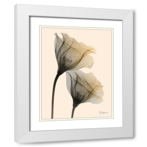 Neutral Lovers 1 White Modern Wood Framed Art Print with Double Matting by Koetsier, Albert