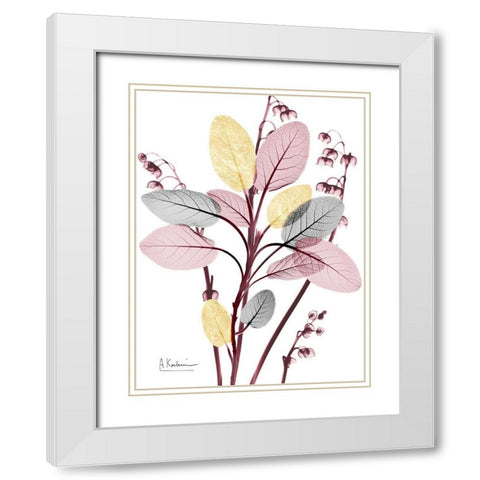 Blush Fusion 1  White Modern Wood Framed Art Print with Double Matting by Koetsier, Albert