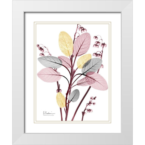 Blush Fusion 1  White Modern Wood Framed Art Print with Double Matting by Koetsier, Albert