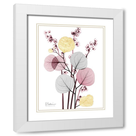 Blush Fusion 2 White Modern Wood Framed Art Print with Double Matting by Koetsier, Albert