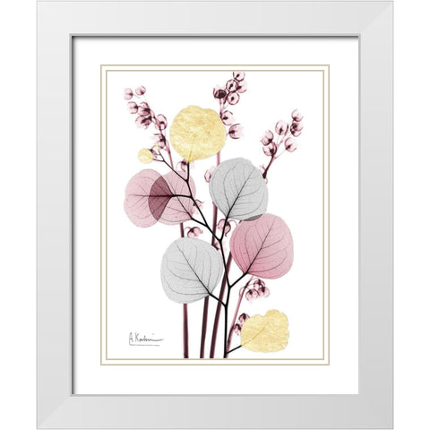 Blush Fusion 2 White Modern Wood Framed Art Print with Double Matting by Koetsier, Albert