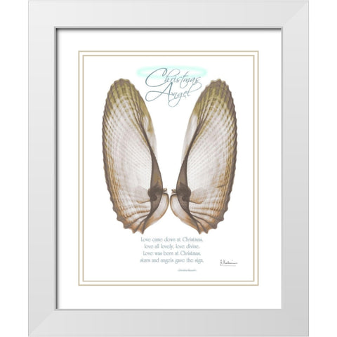 Christmas Morning Wings White Modern Wood Framed Art Print with Double Matting by Koetsier, Albert