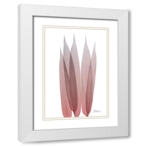 Vibrant Bamboo Leaf 1 White Modern Wood Framed Art Print with Double Matting by Koetsier, Albert