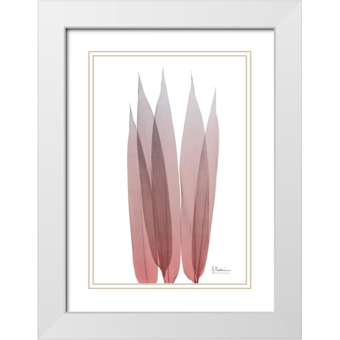 Vibrant Bamboo Leaf 1 White Modern Wood Framed Art Print with Double Matting by Koetsier, Albert