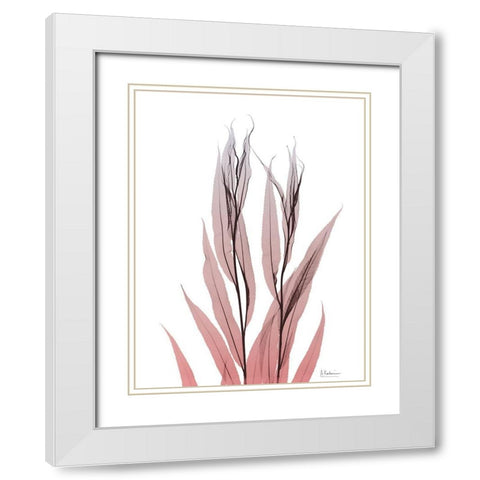 Vibrant Bamboo Leaf 2 White Modern Wood Framed Art Print with Double Matting by Koetsier, Albert