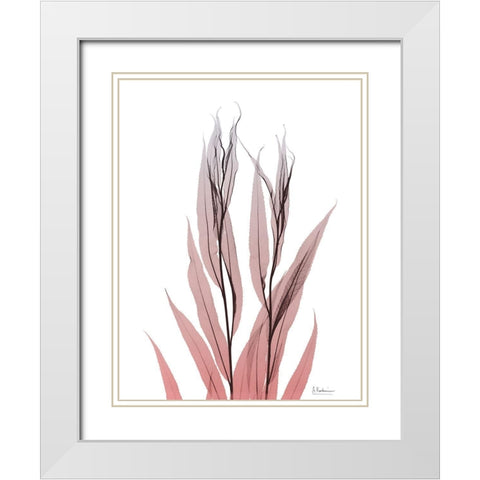 Vibrant Bamboo Leaf 2 White Modern Wood Framed Art Print with Double Matting by Koetsier, Albert