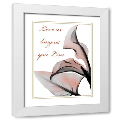 Love Long White Modern Wood Framed Art Print with Double Matting by Koetsier, Albert