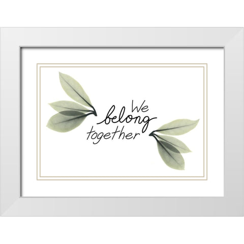 Belonging White Modern Wood Framed Art Print with Double Matting by Koetsier, Albert