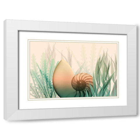 Underwater Dawn 1 White Modern Wood Framed Art Print with Double Matting by Koetsier, Albert