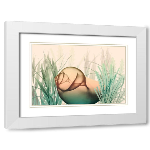 Underwater Dawn 2 White Modern Wood Framed Art Print with Double Matting by Koetsier, Albert