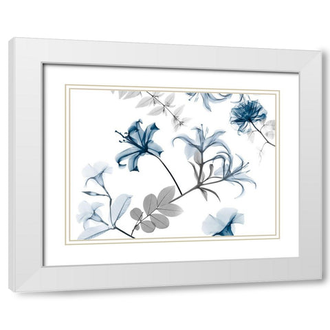 Sweet Bouquet 4 White Modern Wood Framed Art Print with Double Matting by Koetsier, Albert