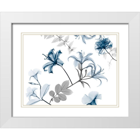 Sweet Bouquet 4 White Modern Wood Framed Art Print with Double Matting by Koetsier, Albert