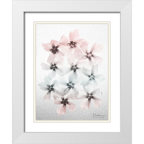 Oleander Fantasy 1 White Modern Wood Framed Art Print with Double Matting by Koetsier, Albert