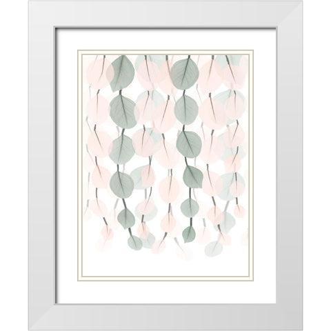 Blush Lantern Cascade 2 White Modern Wood Framed Art Print with Double Matting by Koetsier, Albert