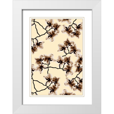 Peeking Foliage 2 White Modern Wood Framed Art Print with Double Matting by Koetsier, Albert