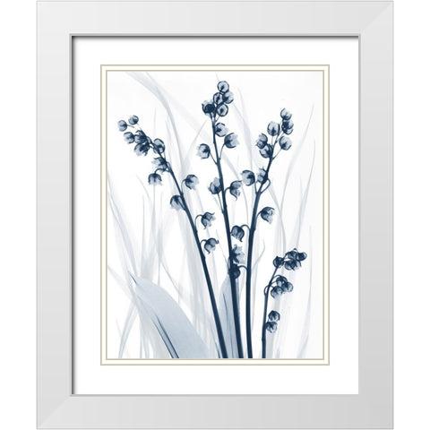 Radiant Blues 1 White Modern Wood Framed Art Print with Double Matting by Koetsier, Albert