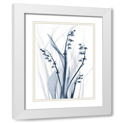 Radiant Blues 2 White Modern Wood Framed Art Print with Double Matting by Koetsier, Albert