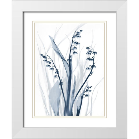 Radiant Blues 2 White Modern Wood Framed Art Print with Double Matting by Koetsier, Albert