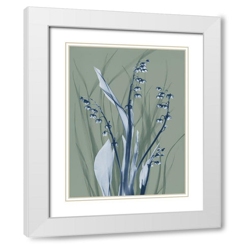 Radiant Blue Sage 2 White Modern Wood Framed Art Print with Double Matting by Koetsier, Albert