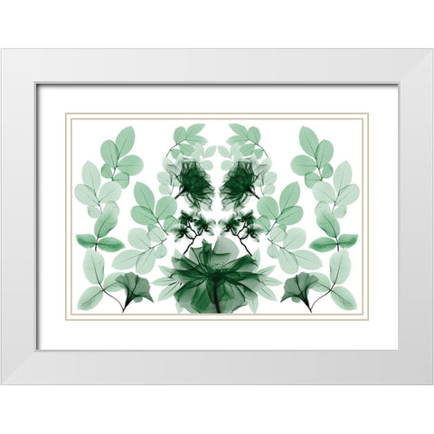 Emerald Growth 1 White Modern Wood Framed Art Print with Double Matting by Koetsier, Albert