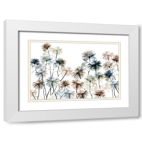 Energetic Flower Bed 1 White Modern Wood Framed Art Print with Double Matting by Koetsier, Albert