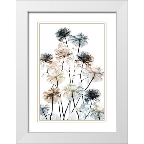 Energetic Flower Bed 2 White Modern Wood Framed Art Print with Double Matting by Koetsier, Albert
