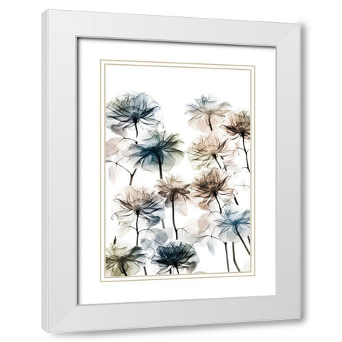 Energetic Flower Bed 3 White Modern Wood Framed Art Print with Double Matting by Koetsier, Albert