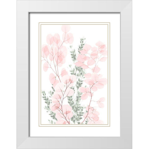 Blushing Bouquet 2 White Modern Wood Framed Art Print with Double Matting by Koetsier, Albert