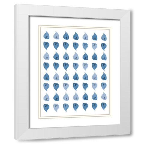 Falling Droplets 1 White Modern Wood Framed Art Print with Double Matting by Koetsier, Albert