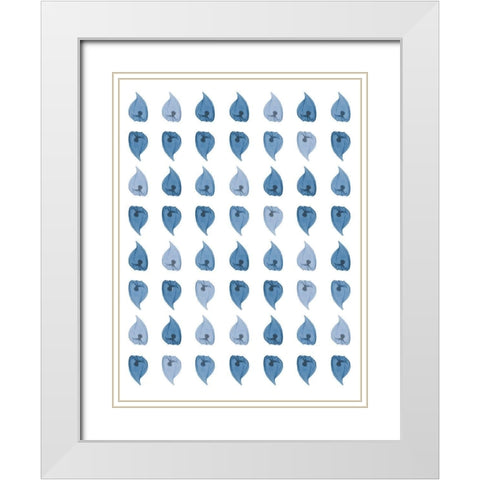 Falling Droplets 1 White Modern Wood Framed Art Print with Double Matting by Koetsier, Albert