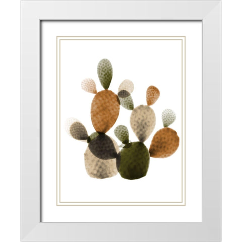 Urban Cactus Bunch 2 White Modern Wood Framed Art Print with Double Matting by Koetsier, Albert