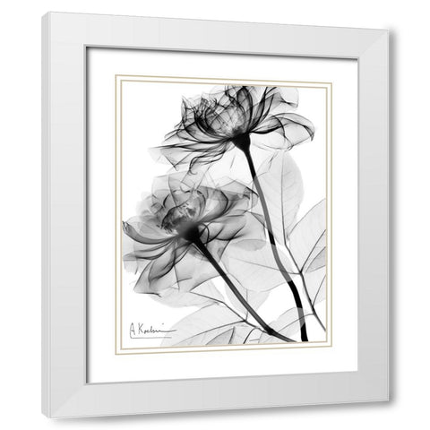 Delighful Pair 1 White Modern Wood Framed Art Print with Double Matting by Koetsier, Albert