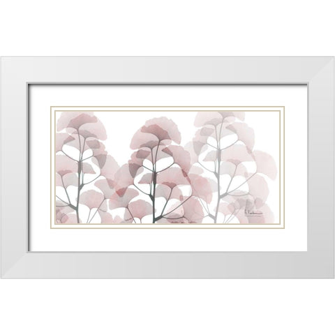 Plentiful Ginko White Modern Wood Framed Art Print with Double Matting by Koetsier, Albert