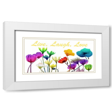 Live Laugh Love White Modern Wood Framed Art Print with Double Matting by Koetsier, Albert