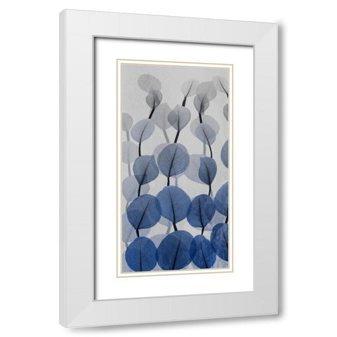 Sapphire Bunch 1 White Modern Wood Framed Art Print with Double Matting by Koetsier, Albert