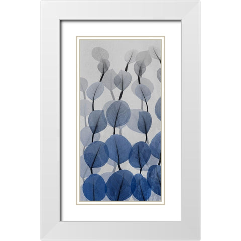 Sapphire Bunch 1 White Modern Wood Framed Art Print with Double Matting by Koetsier, Albert