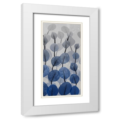 Sapphire Bunch 2 White Modern Wood Framed Art Print with Double Matting by Koetsier, Albert