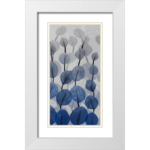 Sapphire Bunch 2 White Modern Wood Framed Art Print with Double Matting by Koetsier, Albert