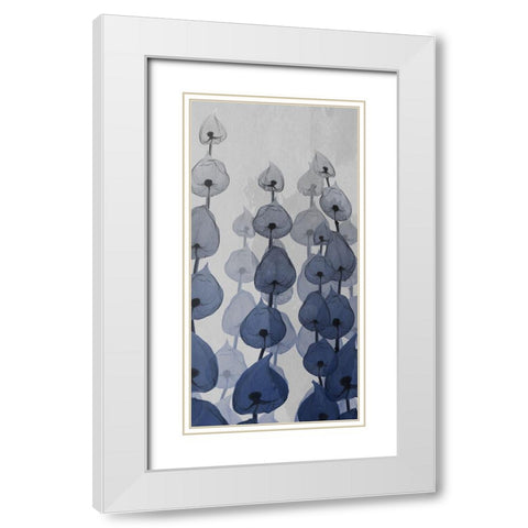 Sapphire Bunch 4 White Modern Wood Framed Art Print with Double Matting by Koetsier, Albert