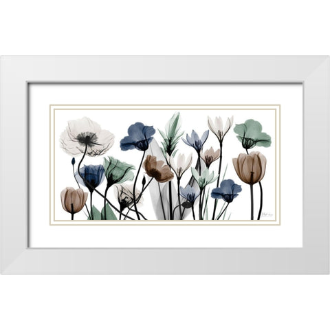 Floral Neutrals 1 White Modern Wood Framed Art Print with Double Matting by Koetsier, Albert