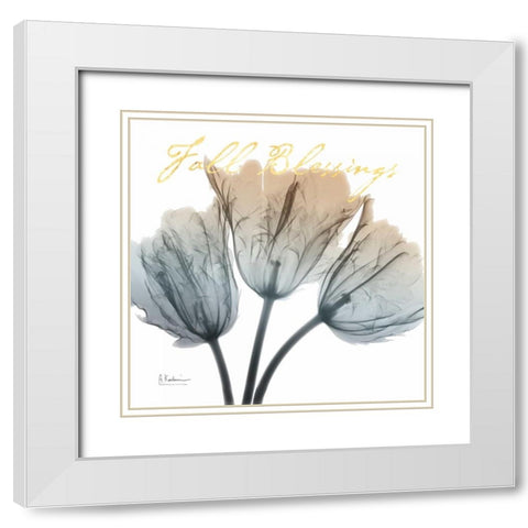 Fall Tulips White Modern Wood Framed Art Print with Double Matting by Koetsier, Albert