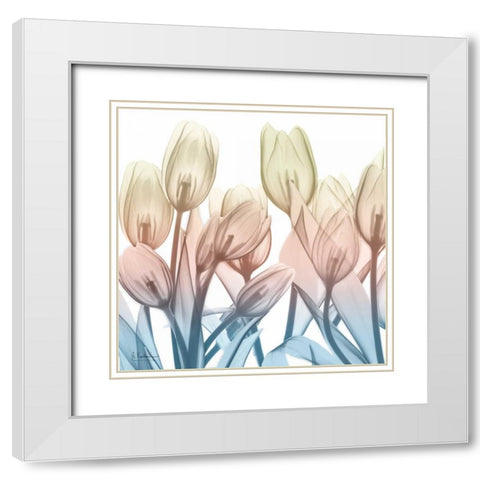 Fantastic Bloom White Modern Wood Framed Art Print with Double Matting by Koetsier, Albert