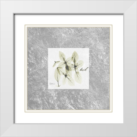 Stunning Basil White Modern Wood Framed Art Print with Double Matting by Koetsier, Albert