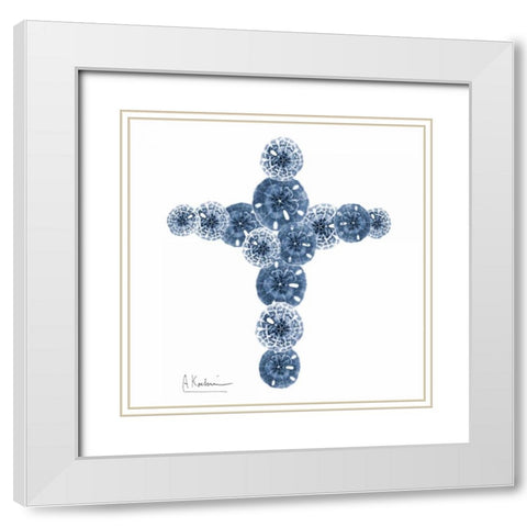 Holy Sand Dollars White Modern Wood Framed Art Print with Double Matting by Koetsier, Albert