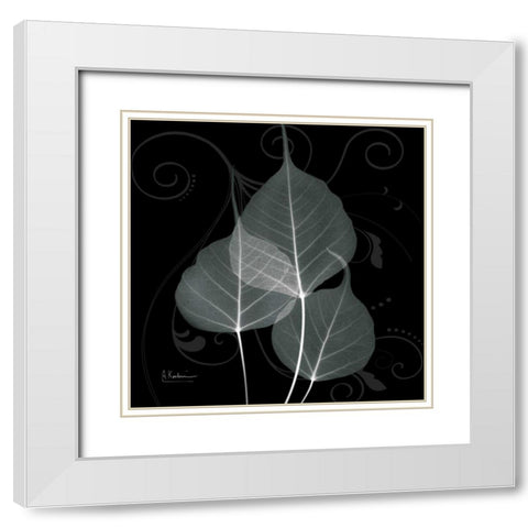 Mint Bo Tree White Modern Wood Framed Art Print with Double Matting by Koetsier, Albert