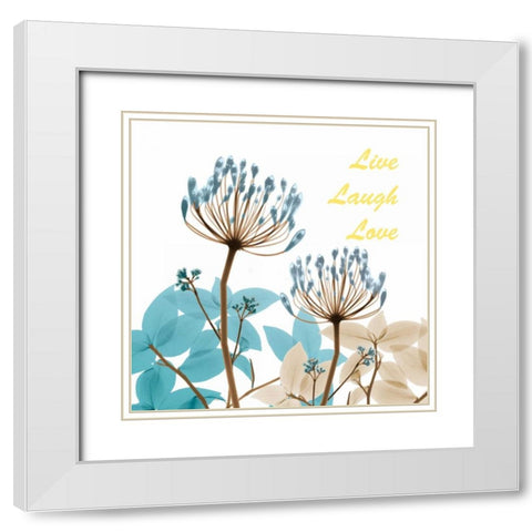 Blue Desert Bloom 1 White Modern Wood Framed Art Print with Double Matting by Koetsier, Albert