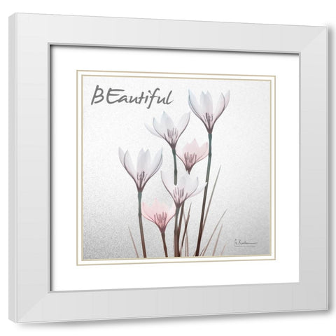 Beautiful White Rain Lily 1 White Modern Wood Framed Art Print with Double Matting by Koetsier, Albert