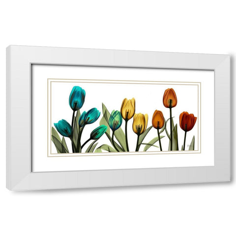 New Tulipscape White Modern Wood Framed Art Print with Double Matting by Koetsier, Albert